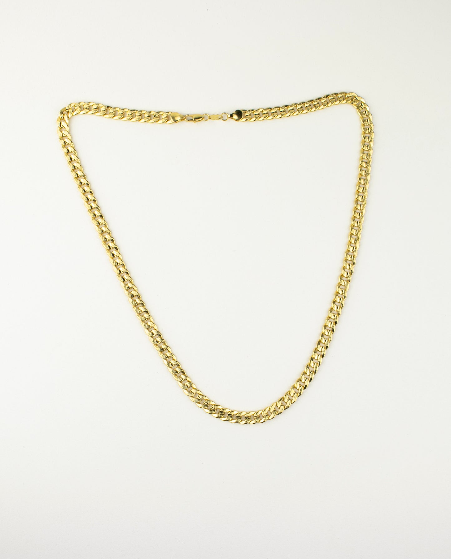 CUBAN LINK CHAIN TWO TONES GOLD FILLED 6MM. (CAD-C-12-2T)