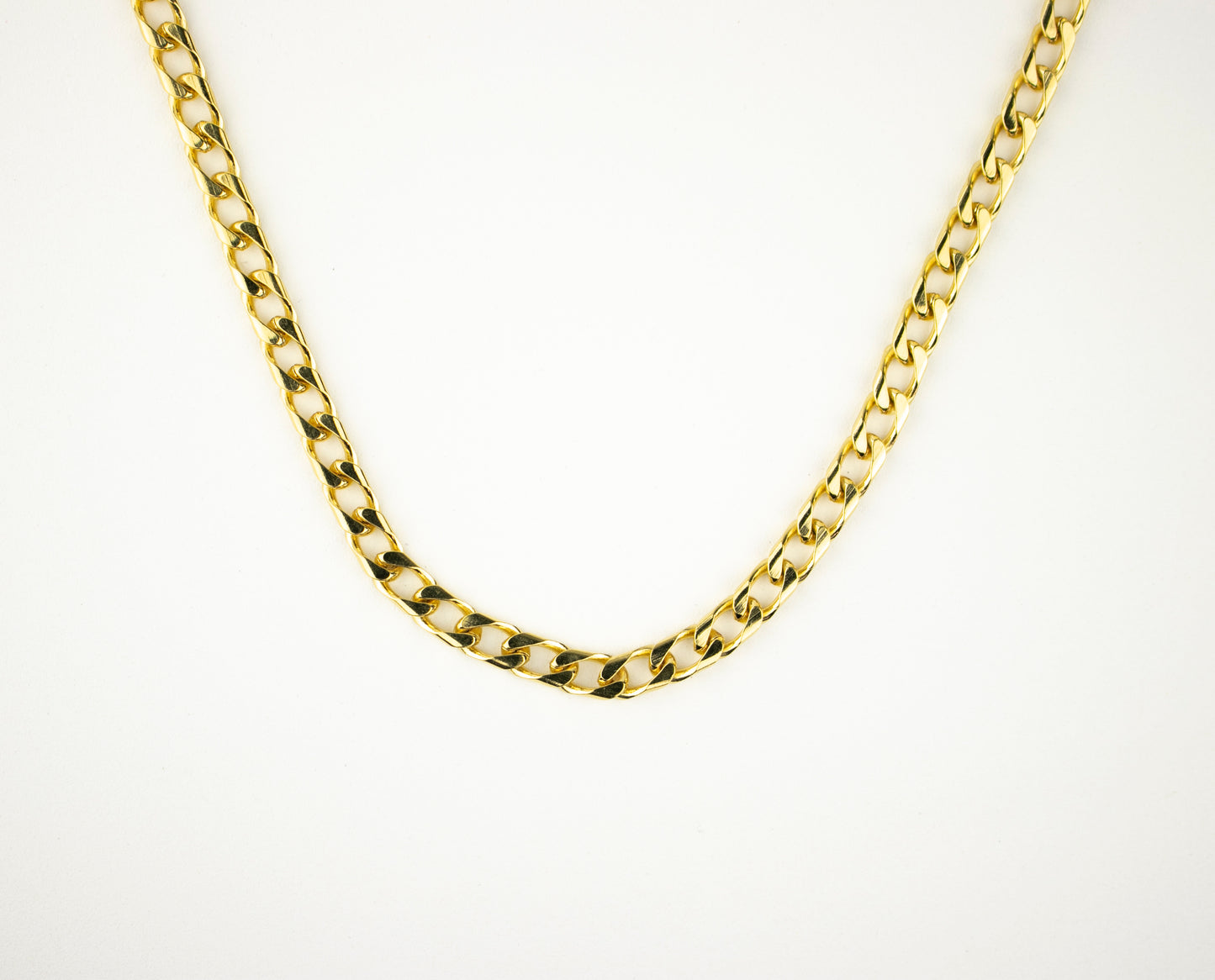 CUBAN LINK CHAIN GOLD FILLED 6MM. (CAD-C-14)
