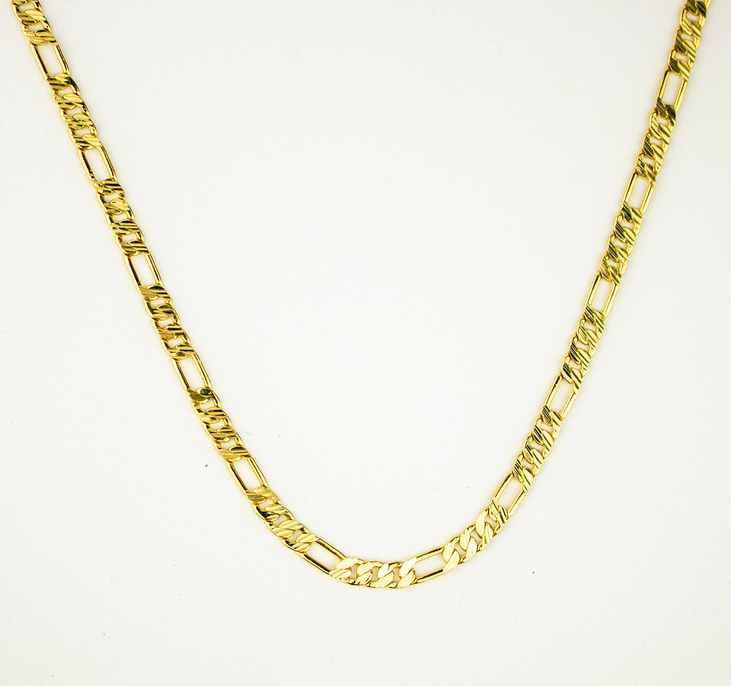 FIGARO LINK CHAIN GOLD FILLED 4MM (CAD-F-15-01)