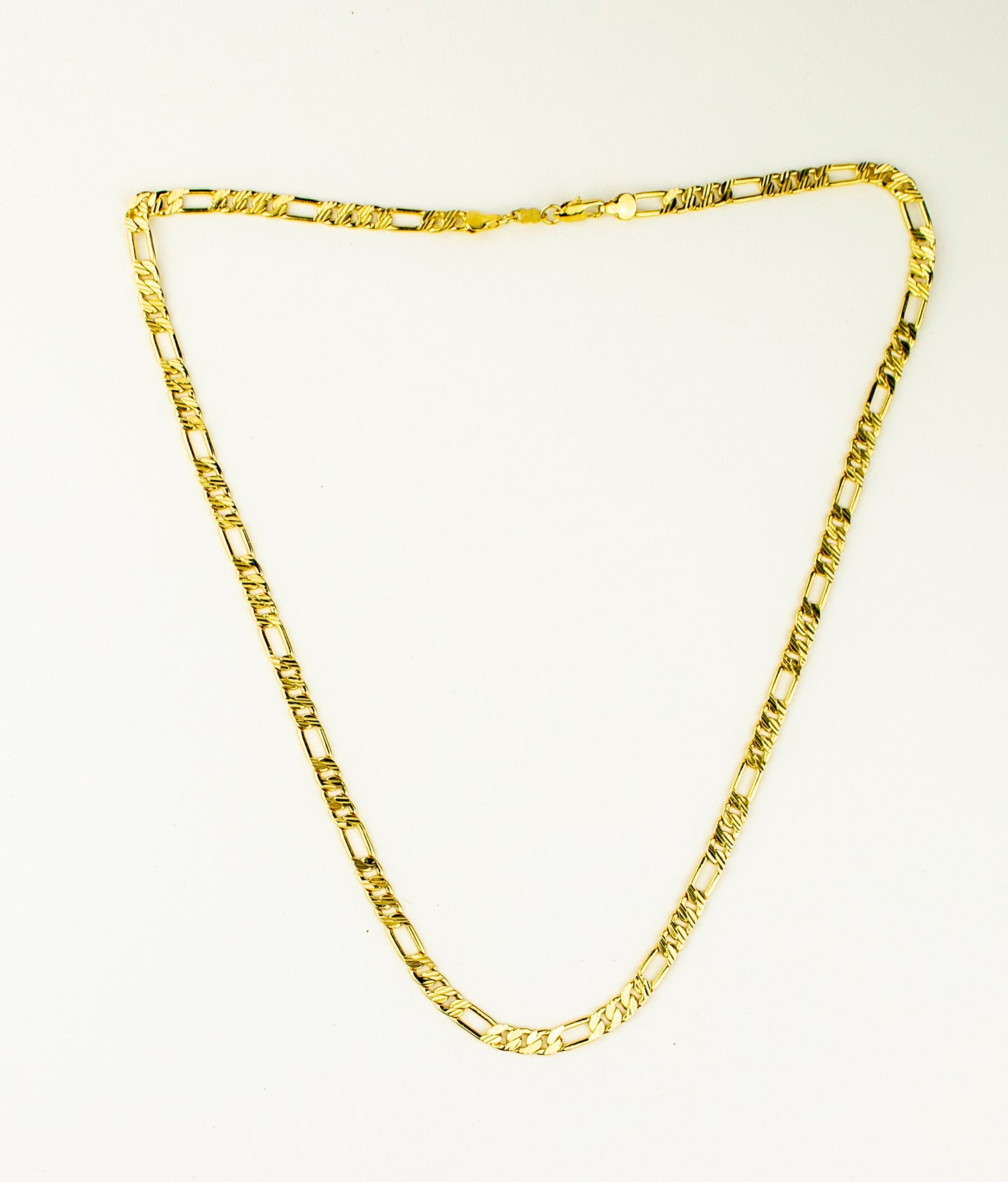 FIGARO LINK CHAIN GOLD FILLED 4MM (CAD-F-15-01)