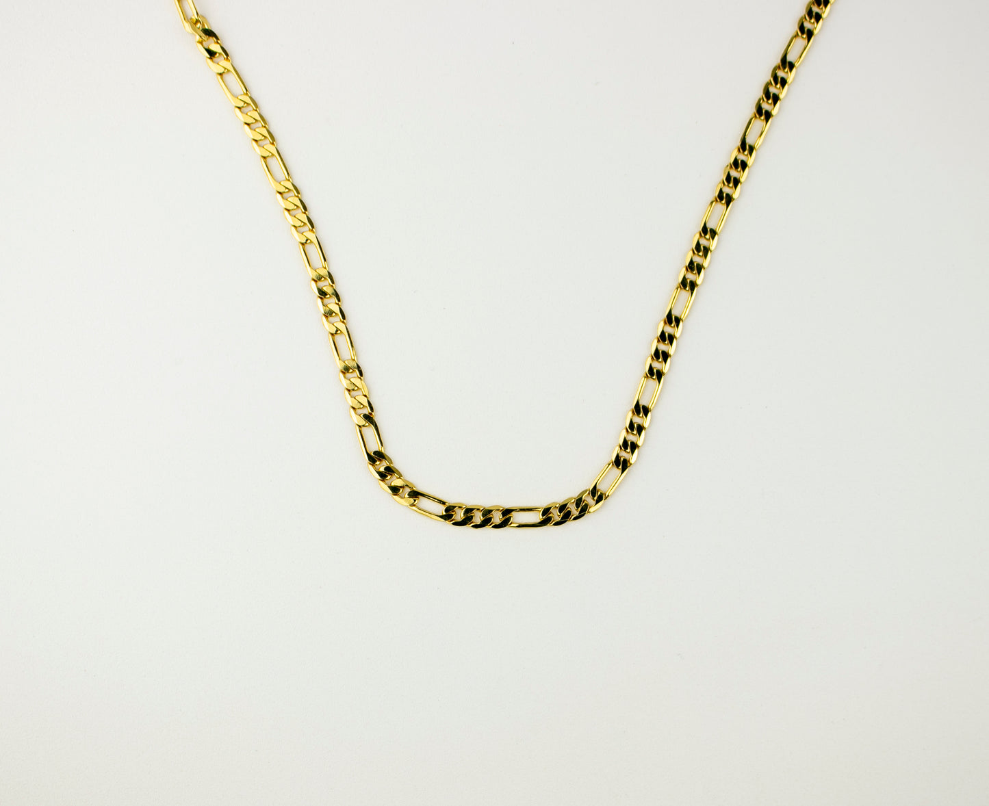 FIGARO LINK CHAIN GOLD FILLED 4MM (CAD-F-15)