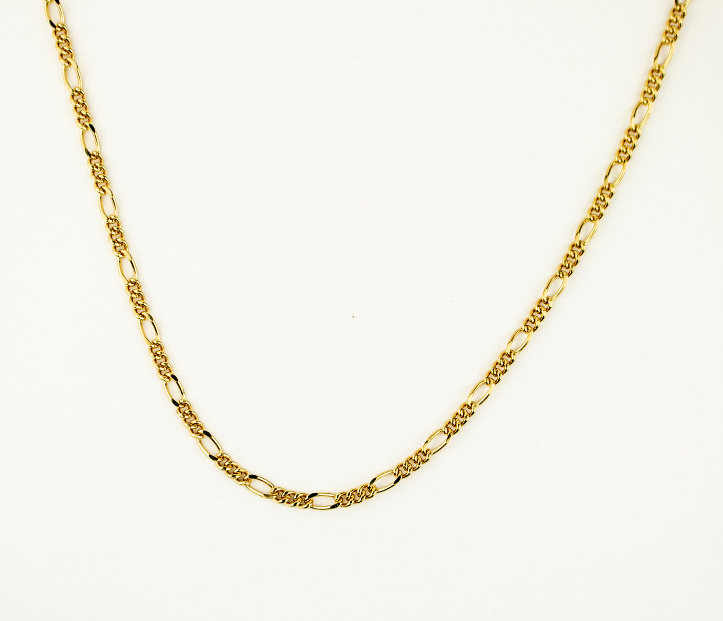 FIGARO LINK CHAIN GOLD FILLED 3MM (CAD-F-3)