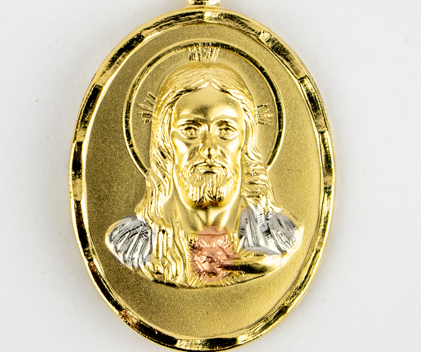 MEDAL SAGRADO CORAZON & VIRGEN DE GUADALUPE THREE COLORS (MED-ES-86)