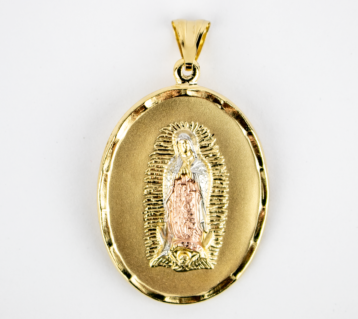 MEDAL SAGRADO CORAZON & VIRGEN DE GUADALUPE THREE COLORS (MED-ES-86)
