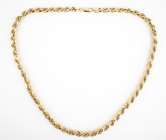 DIAMOND CUT-ROPE CHAIN 24"/5mm (R-145)