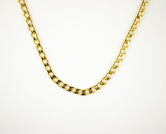 CUBAN LINK CHAIN GOLD FILLED 6MM. (CAD-C-14)
