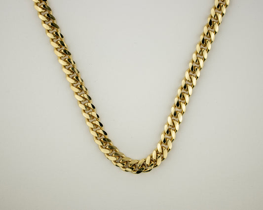 CUBAN LINK CHAIN GOLD FILLED 9MM. (CAD-C-16)
