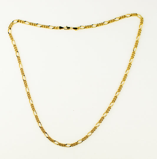 FIGARO LINK CHAIN GOLD FILLED 3MM (CAD-F-3)