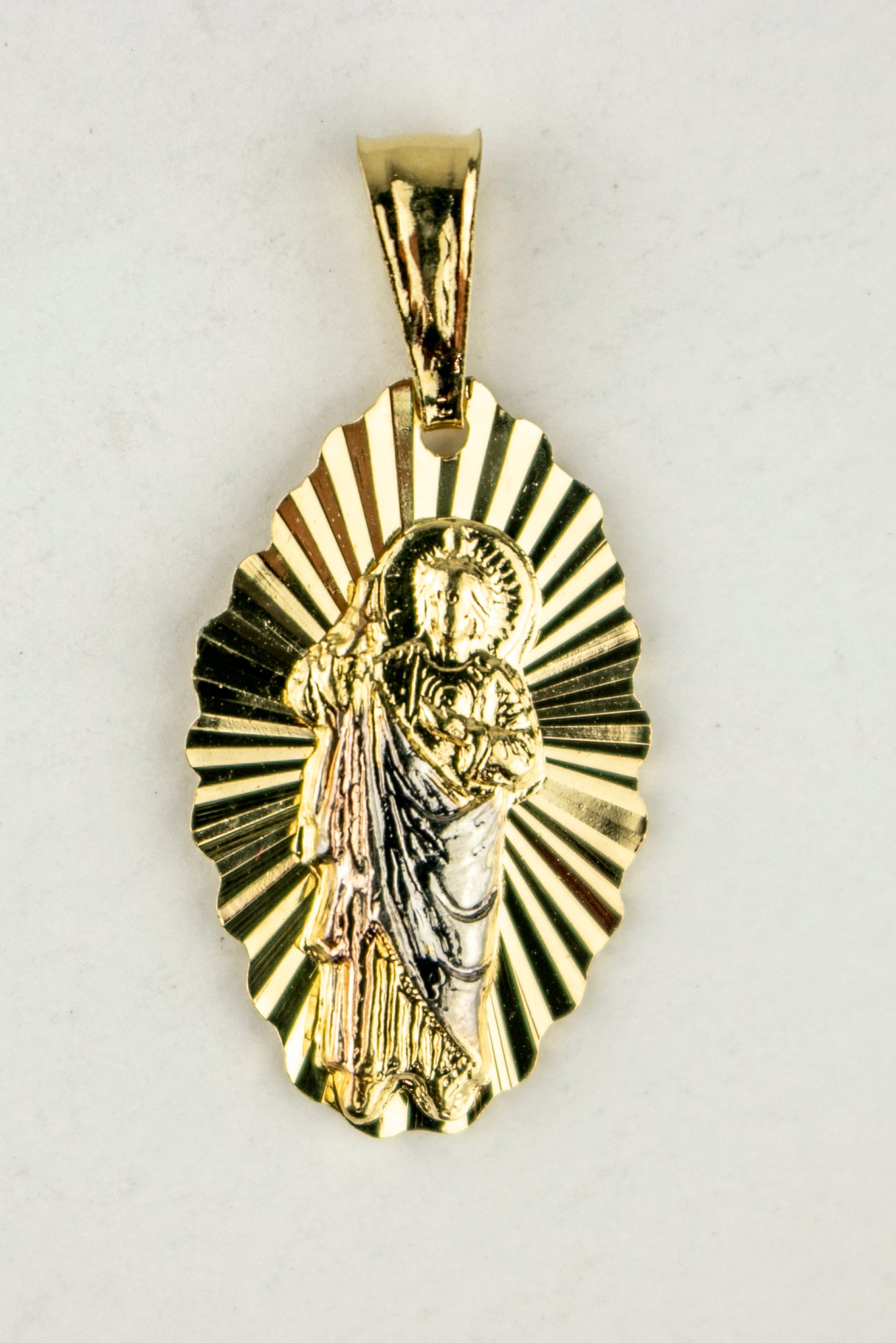 SAN JUDAS CHARM 1" GOLD FILLED. (DJ-49)