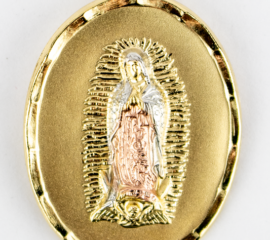 MEDAL SAGRADO CORAZON & VIRGEN DE GUADALUPE THREE COLORS (MED-ES-86)