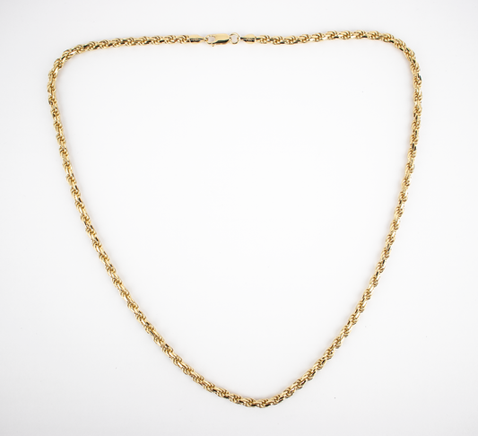 DIAMOND CUT-ROPE CHAIN 24"/2mm (R-130)